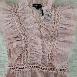 NWT- Lace Peplum Blouse